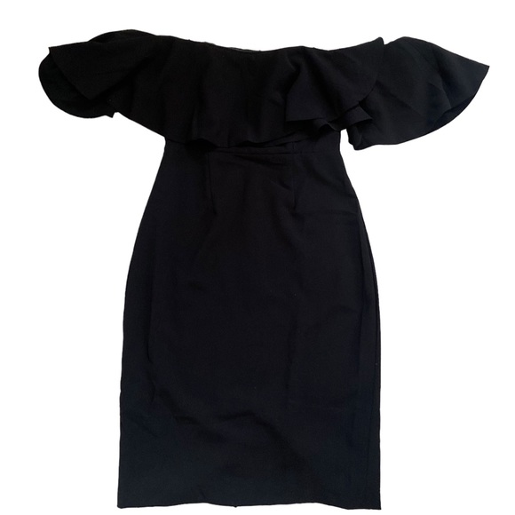 Lulus black off shoulder dress; size S - Picture 4 of 5